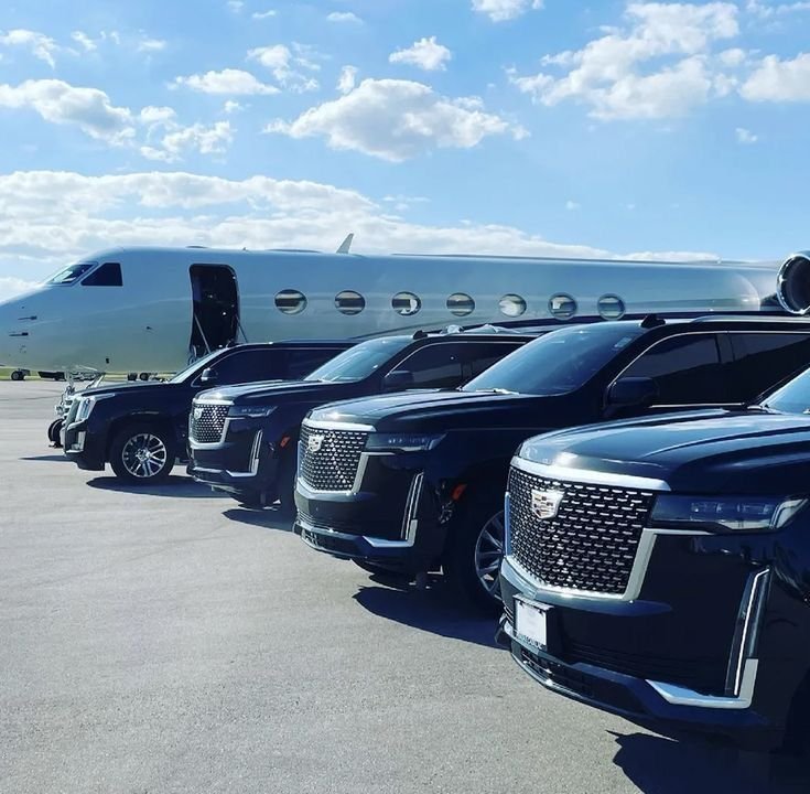 ObsidianRide airport transfer fleet on tarmac
