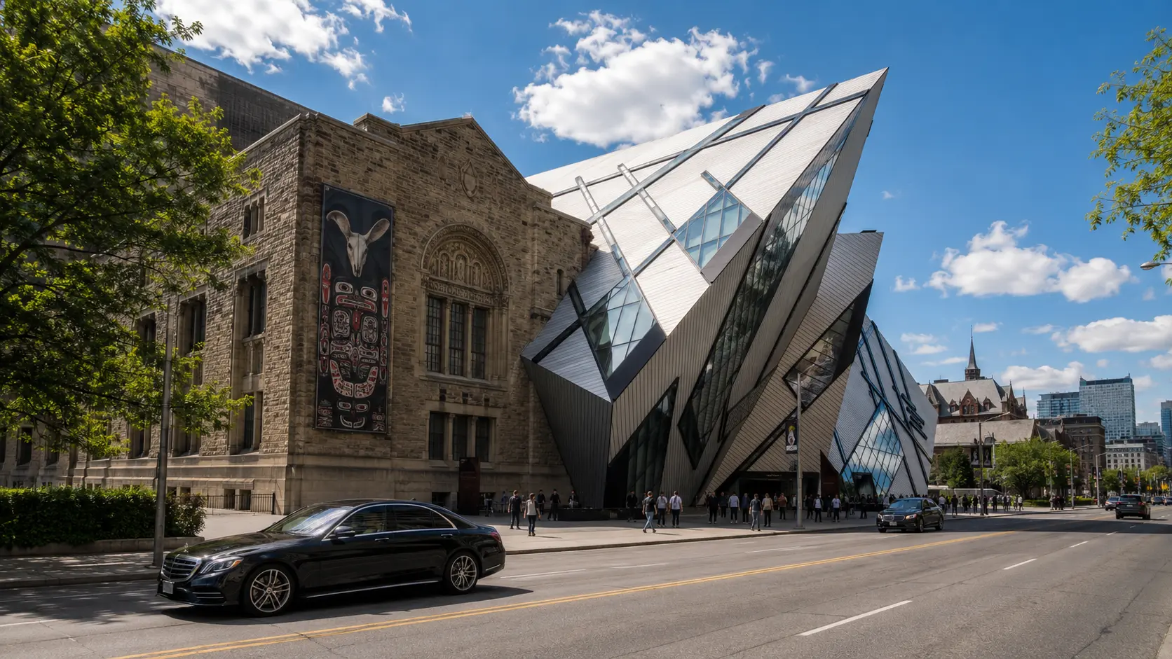 Luxury chauffeur service on Bloor Street West in Toronto's Mink Mile