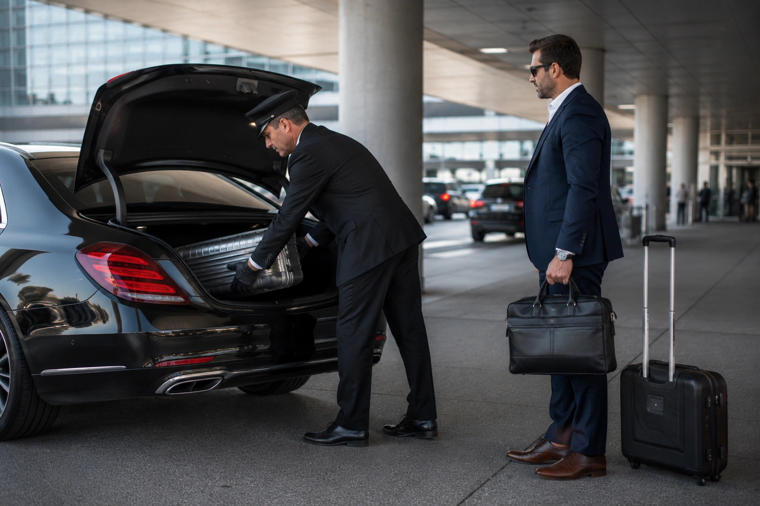 Private chauffeur providing a Toronto Pearson Airport transfer