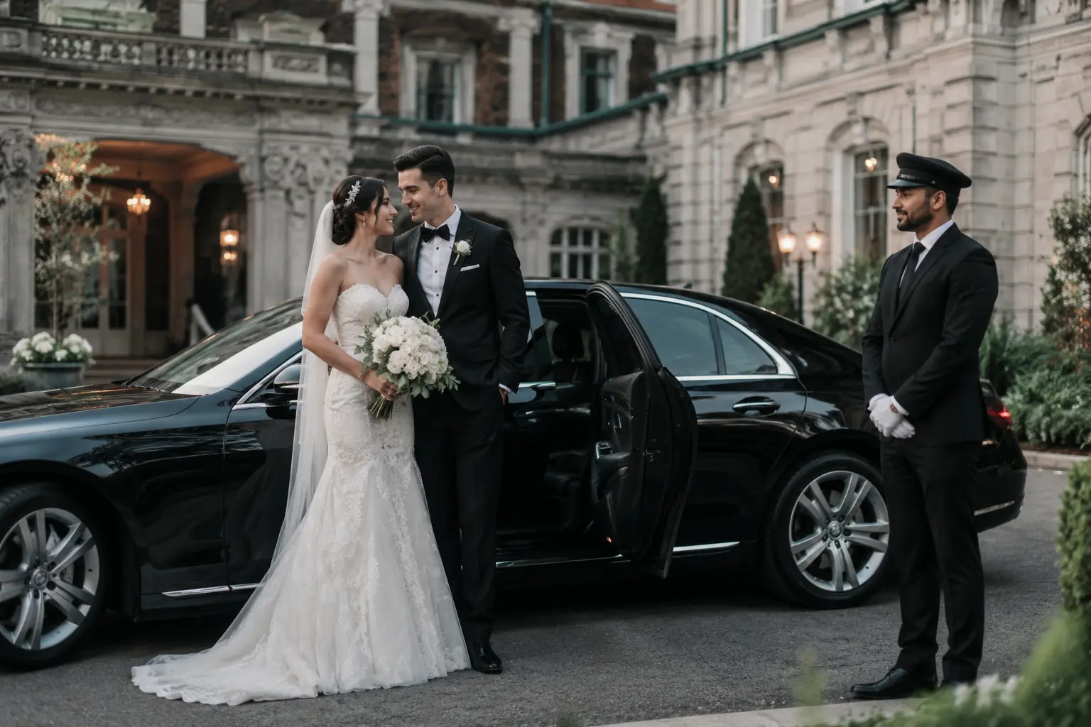 Luxury wedding limo and wedding transportation serving Brampton