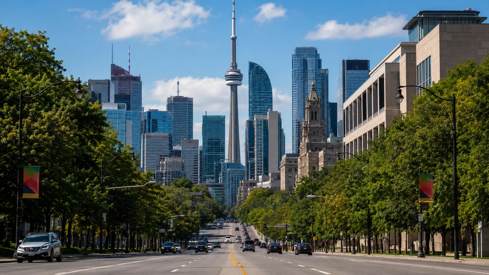 Luxury chauffeur service on University Avenue in downtown Toronto