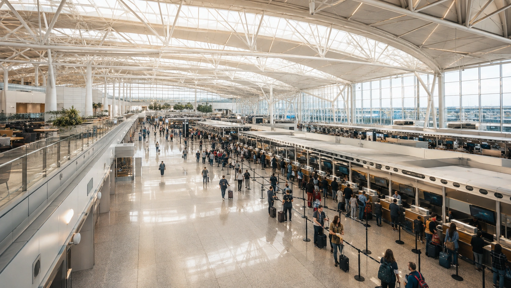 Terminal 1 departures check-in hall at Toronto Pearson International Airport