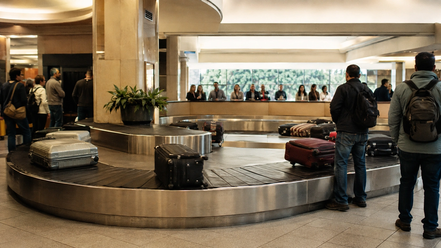 Terminal 3 arrivals area at Toronto Pearson showing baggage claim and meeting point