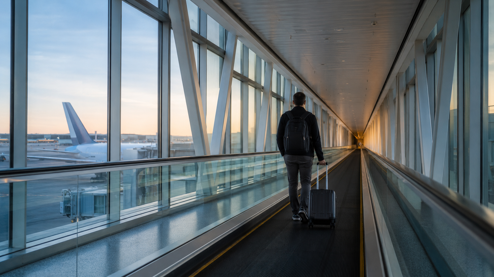 Pearson Terminal 3 covered walkway connection to airport hotels at YYZ